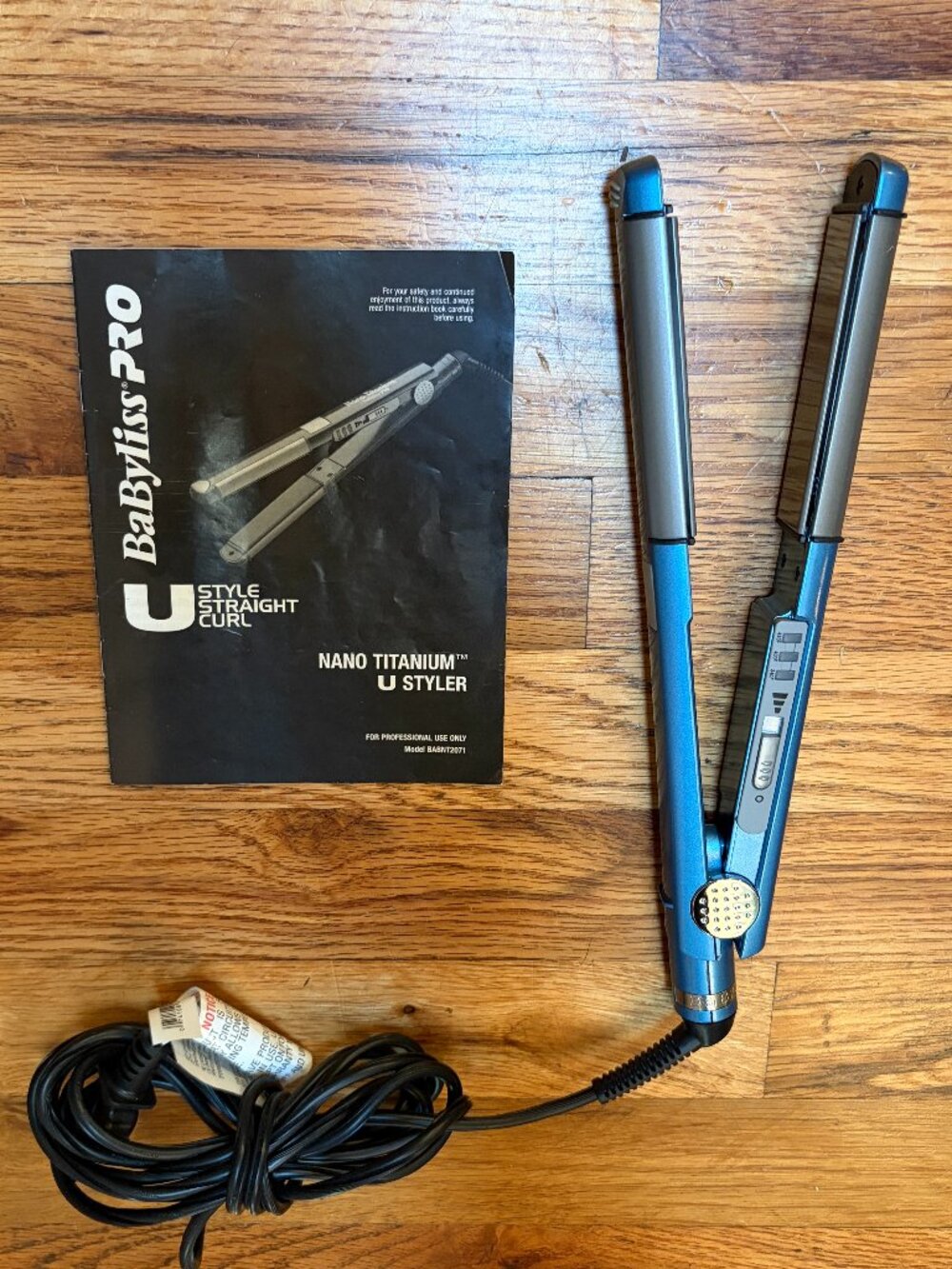 Babyliss Pro Nano Titanium U Style Straight and Curl Flatiron Curling Iron